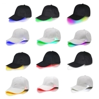 Gorra de béisbol de fibra óptica luminosa LED súper deslumbrante Sombrero iluminado LED Glow Club Party Béisbol Hip-Hop Gorra deportiva ajustable