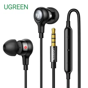 Ugreen 새로운 Trave 유선 이어폰 헤드폰 마이크 3.5mm 잭 귀 전화 스마트 폰 컴퓨터 fone de e71