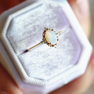 Wunderschöner 925er vergoldeter Naturfeuer-Ovaldiamant-Originals tein <span class=keywords><strong>ring</strong></span> aus Sterling silber - Product Image 3