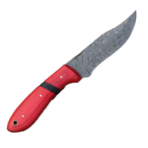 High Quality Stigma Stainless Steel Hunting Bowie Camping Utility <b>Knife</b> Wooden Handle Leather Sheath Fixed Clip Point Blade 12 - Product Image 1