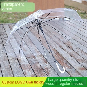 Dimanche créatif <span class=keywords><strong>petit</strong></span> frais longue poignée <span class=keywords><strong>Transparent</strong></span> droit publicité cadeau <span class=keywords><strong>parapluie</strong></span> 97cm diamètre ouvert fermeture manuelle - Product Image 2