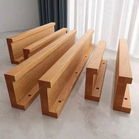 Étagère flottante en bois sculpté à un niveau pour décoration murale de salon pour les boissons de pot de fleur ou l'utilisation de la garde-robe