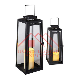 Lanterne à bougie en bois blanc pour centres de table et décoration d'intérieur Lanterne à bougie de décoration de mariage de haute qualité - Product Image 5