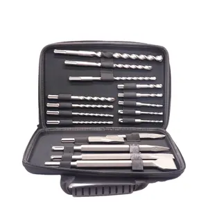 WORKPRO 17 Pcs SDS-Plus Rotary Hammer Drill Bits and Chisel Set