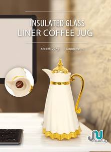 <span class=keywords><strong>Carafe</strong></span> à café <span class=keywords><strong>isotherme</strong></span> 1L en verre rose avec bouton-poussoir, style Moyen-Orient, <span class=keywords><strong>design</strong></span> arabe, double paroi isolée, sans BPA - Product Image 6