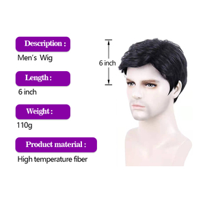 <span class=keywords><strong>Parrucca</strong></span> per capelli da <span class=keywords><strong>uomo</strong></span> nera per parte laterale quotidiana all'ingrosso sintetica resistente al calore <span class=keywords><strong>corta</strong></span> nera e dritta <span class=keywords><strong>parrucca</strong></span> per capelli naturali da <span class=keywords><strong>uomo</strong></span> - Product Image 3