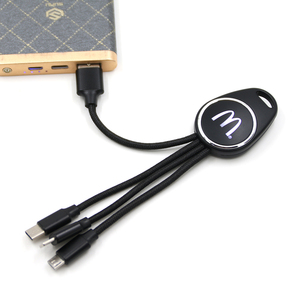 منتجات ترويجية المحمولة المصغّر USB المفاتيح شاحن الحبل LED مفتاح سلسلة كابل شحن ل جميع الهاتف المحمول اكسسوارات - Product Image 6