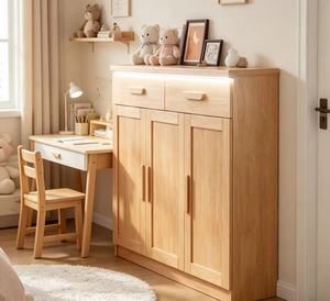 Modern Wood <b>Shoe</b> Cabinet Scandinavian Style Freestanding <b>Storage</b> Furniture Entryway Organizer with Hidden <b>Shoe</b> Rack - Product Image 2