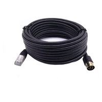 Werkseitig angepasstes Mini-Din-Kabel Rj45 bis 8-poliger Mini-Din-Anschluss PVC-Mantel Cat8 LAN-Audiokabel-Geflecht abschirmung für Computer