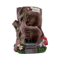 Statue de maisonnette de fée ou de gnome en résine, faite à la main, pour décoration de jardin et extérieur, sculpture pour patio, pelouse et jardin, cadeau pour la maison