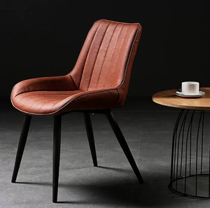 北欧モダン高級レストランキッチンチェアイタリアンブラックPUレザーメタル脚現代ダイニングルーム家庭用家具 - Product Image 6