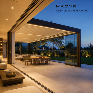 Pérgola de Aluminio con Revestimiento de Lamas RKOVE RK-S3 para Montaje en Pared, Ideal para Terrazas Residenciales y Espacios Exteriores - Product Image 4