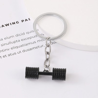 Nouvelle mode haltère porte-clés créatif Couple pendentif femmes bijoux sac à dos pendentif porte-clés populaire Fitness cadeau