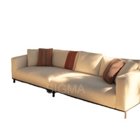 Ensemble de canapés d'extérieur modernes en aluminium avec coussins, meubles de patio imperméables pour jardin ou balcon