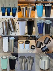 Bouteilles d'eau de sport en acier inoxydable à double paroi sous vide, série bois, écologiques, avec impression colorée - Product Image 5
