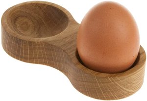 2026 Offre Spéciale Coquetier en bois avec évidement pour les coquilles d'oeufs élégants porte-oeufs en bois massif - Product Image 2