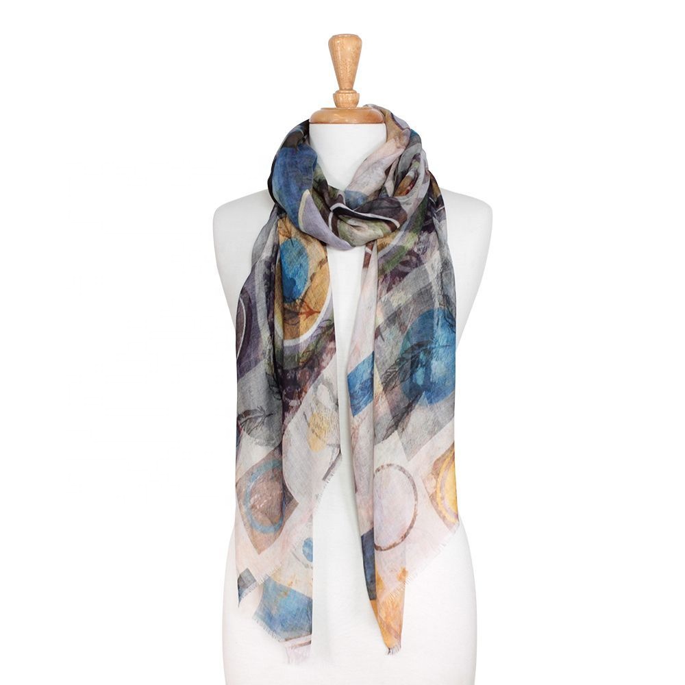 Fashion Printed Silk Modal Scarf Fashion Printed Silk Modal Scarf