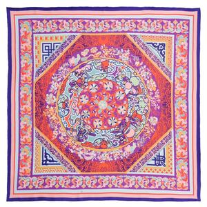 Bufanda de seda personalizada con estampado de elementos tradicionales chinos 90*90cm bufanda de seda de morera cuadrada bufanda de seda pura con estampado personalizado - Product Image 6