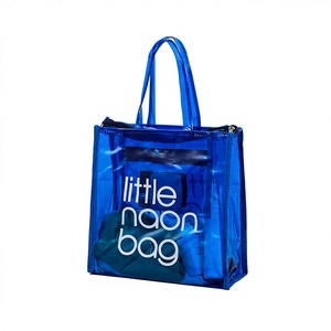 Bolsa <span class=keywords><strong>de</strong></span> Mano Transparente Impermeable <span class=keywords><strong>de</strong></span> PVC con Cierre: Bolso Transparente para Vacaciones <span class=keywords><strong>de</strong></span> Verano y Viajes (Logotipo Personalizado Disponible) - Product Image 1