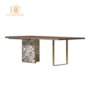 Scrivania di Lusso con Struttura in Acciaio Inox e Impiallacciatura in Legno, con Sedia <span class=keywords><strong>da</strong></span> Ufficio, Tavolo per Ufficio o Lavoro <span class=keywords><strong>da</strong></span> <span class=keywords><strong>Casa</strong></span> - Product Image 6