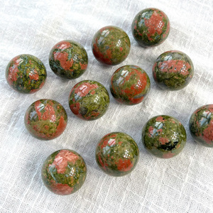 Offre Spéciale – Sphère de 25 mm en Unakite Naturelle Polie – Pierres de Guérison en Cristal pour la Fabrication de Bijoux, Décoration de Mascotte, Cadeau, Utilisation Artisanale DIY - Product Image 1