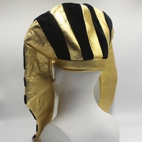 Topi firaun Mesir Aksesori pesta Paskah Halloween, topi kepala ular emas untuk pertunjukan dan acara menyenangkan