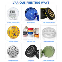 Boîtes rondes en aluminium blanc vides pour cosmétiques, contenants pour crèmes, lotions, masques, cosmétiques, nail art