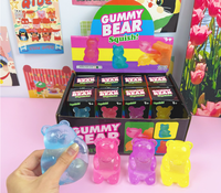 Bonbons gélifiés en forme d'ours en boîte, bonbons maltés, jouet réaliste anti-stress, jouet à presser célèbre sur Internet pour garçons