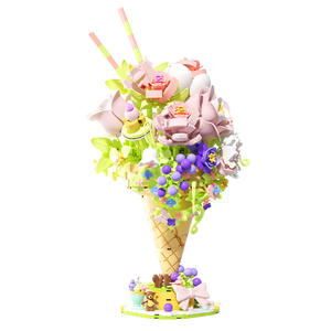 <b>Building</b> Block Set Bouquet Flower <b>Model</b> 800+ Pieces for Girls Age 5-7 Years ABS Plastic Toy Gift - Product Image 1