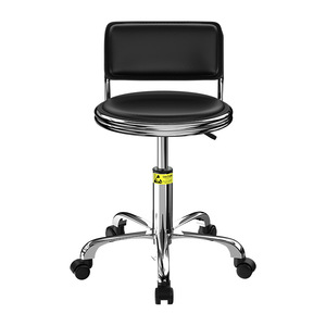 Taburete de Bar de cuero antiestático moderno, fábrica al por mayor, muebles de salón para comedor de belleza para barberías, laboratorios, metal - Product Image 1