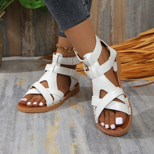 Hot 2025 Flat <b>Sandals</b> Designer New Summer Women's Slides Light Weight PU Fashion High Quality Wholesale <b>sandals</b> - Product Image 2