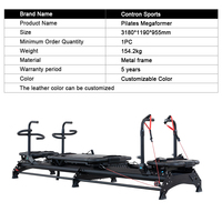 Reformer de Pilates Comercial CONTRON con Estructura Metálica, Duradero, Ecológico y Multifuncional para Estudio de Fitness