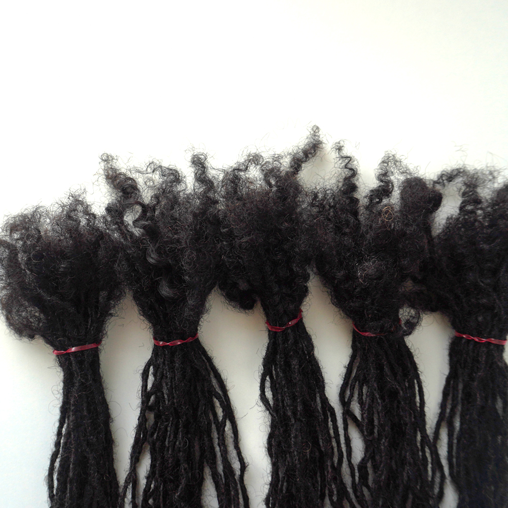 Curly Ends Boho Locs Handmade 100% Human Hair Micro Loc Extensions Sisterlocks Style Dreadlock Extensions Detail Section 4