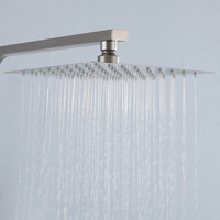 Ensemble de douche carrée en acier inoxydable 304, pommeau de bain à jets, portable froid et chaud