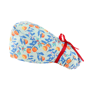 Bonnets de travail ajustables pour infirmières dentaires, type turban bouffant avec ouverture pour queue de cheval et broderie 3D - Product Image 4