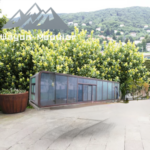 Wayon a annoncé la cosse modulaire préfabriquée de cabine de pomme de restaurant tout en <span class=keywords><strong>verre</strong></span> pour le <span class=keywords><strong>kiosque</strong></span> de cantine de parc - Product Image 1