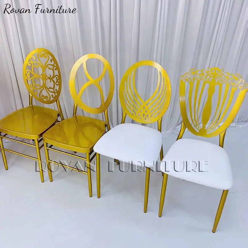 Sale special popular good quality stacking metal steel round back phoenix chair wedding rental event furniture