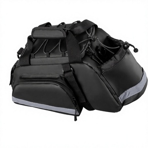 Sac de porte-bagages arrière pour vélo en bâche PVC, capacité 12L, sac isotherme, <span class=keywords><strong>bandes</strong></span> réfléchissantes, poignée renforcée, bandoulière amovible - Product Image 1