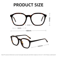 Nuevas gafas ópticas unisex de acetato poligonal de moda con montura completa cuadrada, cómodas y de alta calidad para adultos, para todo tipo de rostro.