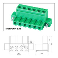 Bloque de Terminales PCB Enchufable KF2EDGKM-5.08, Conector STF 15EDGKM de 5.08mm, Impedancia de 3000 Ohmios, Precio de Fábrica