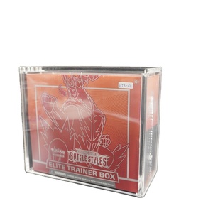 Estuche protector personalizado transparente resistente a los rayos UV Pokemoned Elite Trainer Box Estuche acrílico ETB con orificio para el dedo - Product Image 1