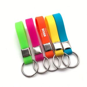 Custom Personalized Silicone Wristlet Keychain Strap - Durable Rubber <b>Key</b> <b>Rings</b> & Keyrings <b>Accessories</b> for Gifts - Product Image 1