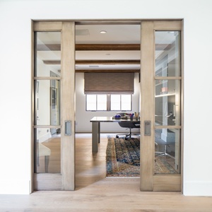 Portes et portes Porte Scorrevoli in Alluminio Doppio Vetro Temperato Porta Scorrevole Alta Efficacité Energetica Qualita Foshan - Product Image 2