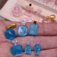 Ensemble de parfums miniatures pour maison de poupée, accessoires de modèle de table de toilette miniature en tissu pour BJD