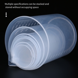 เหยือกตวงพลาสติกภาชนะผสมบีกเกอร์พลาสติกใสพร้อมพวยเท - Product Image 4