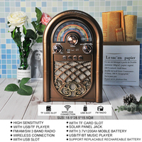 ELETREE R-1950BT R-1950BTL Radio de bureau vintage avec antenne AC/DC, haut-parleur Hi-Fi, radio 3 bandes AM FM SW pour l'Afrique et l'Afrique du Sud