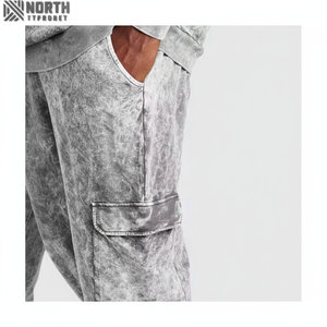 Chándales de lavado ácido de etiqueta privada de alta calidad para hombres personalizados su propio diseño chándales de lavado ácido para hombres chándal deportivo - Product Image 1