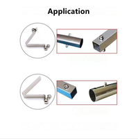Clip à ressort en V en acier 65Mn nickelé, estampage métallique personnalisé, pour poteau de tente, avec bouton-poussoir, capacité de charge 20 lb, 5-10 mm