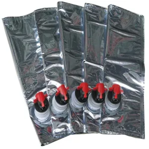 NY15/VMPET12/PE35 Plastic packaging aseptic BIB bag in box 20 liter for cleaning chemical