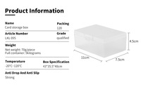 Boîte de rangement rectangulaire en plastique transparent PP pour cosmétiques, vis, perles, bijoux, avec couvercle, recyclable et personnalisable